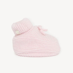 Par de pantuflas de punto liso para niña bebé 