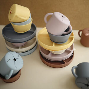 PLATO VENTOSA-COMPARTIMENTOS SOLID POWDER BLUE 18x18x2 CM 