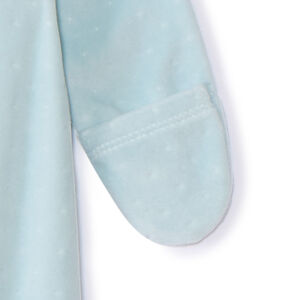 Pelele de terciopelo efecto devorado con parche de elefantes para bebé niño 