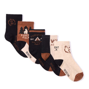 Lot de 5 paires de chaussettes motifs forêt pour garçon  Main Lot de 5 paires de chaussettes motifs forêt pour garçon