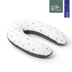 Cojín de lactancia Doomoo - Estrellas/Gris 
