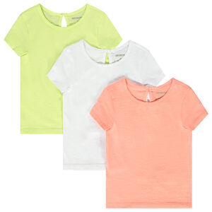 Pack de 3 camisetas lisas de jersey para bebé niña 