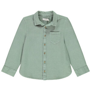 Camisa manga larga nido de abeja niño 