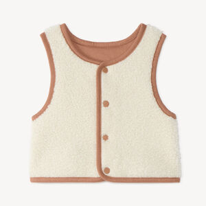 Chaleco reversible sin mangas para bebé niño de sherpa 