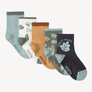 Lot de 5 paires de chaussettes normales fantaisie pour garçon   Main Lot de 5 paires de chaussettes normales fantaisie pour garçon