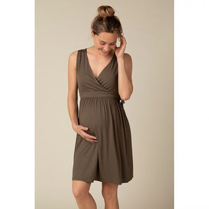 Vestido de maternidad sin mangas cruzado 