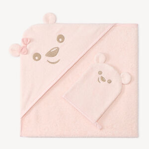Conjunto de baño de capa + guante de oso para niña bebé 