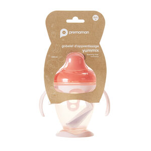 Taza de aprendizaje con asas 180 ml rosa 