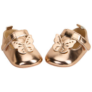 Pelele dorado con motivo de mariposa para bebé niña 