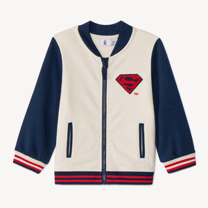 Chaleco teddy efecto color block Superman Warner para bebé niño 