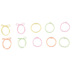 Lote de 10 gomas de fantasía para niña  Main Lote de 10 gomas de fantasía para niña