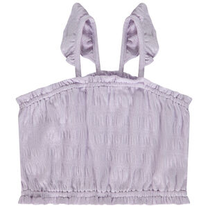 Top corto fruncido con tirantes con volantes para niña  Main Top corto fruncido con tirantes con volantes para niña