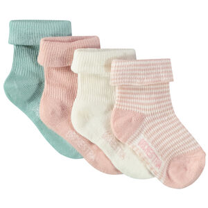 Lote de 4 pares de calcetines para niña bebé 