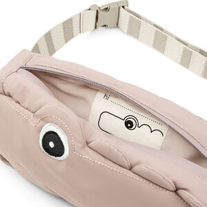 Riñonera infantil acolchada croco rosa 