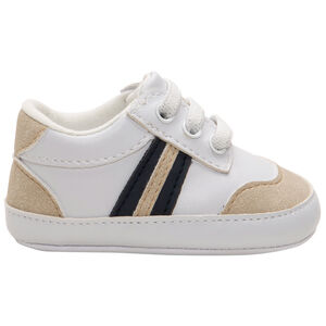 Zapatillas suaves con paneles y bandas de contraste 