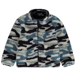 Chaqueta de sherpa con estampado de camuflaje para niño 
