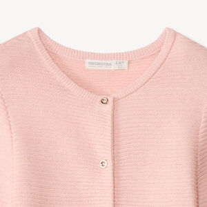 Gilet manches longues en tricot uni pour fille   Main Gilet manches longues en tricot uni pour fille