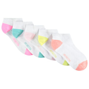 Lote de 5 pares de calcetines cortos bicolores 