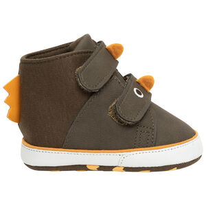 Zapatillas altas de lona con velcro y detalles de dinosaurio  Main Zapatillas altas de lona con velcro y detalles de dinosaurio