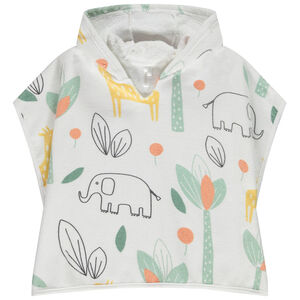 Capa de baño con capucha de rizo estampado jungle para bebé niño 