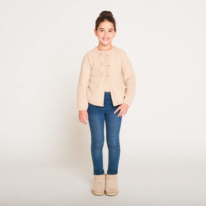 Gilet en tricot pressionné à nœuds pour fille  Main Gilet en tricot pressionné à nœuds pour fille