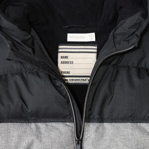 Plumífero bicolor con forro de micropolar para niño 