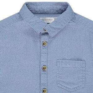 Camisa de manga larga con efecto de panal para niño 