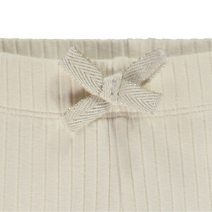 Leggings de punto acanalado con lazo para niña 