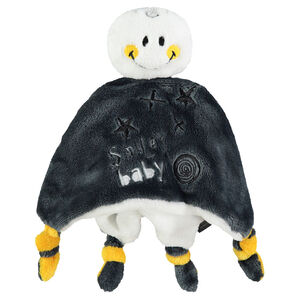 Peluche de terciopelo de Smiley con detalles bordados. 