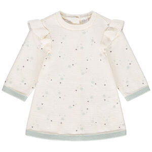 Robe en tricot à manches longues imprimé étoiles pour bébé fille Main Robe en tricot à manches longues imprimé étoiles pour bébé fille