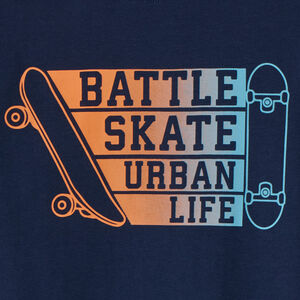 Camiseta de manga larga lisa con estampado suave para niño 