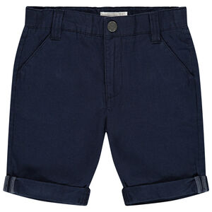 Bermudas lisas de algodón con 2 bolsillos italianos 