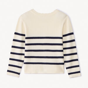 Chaleco de punto acanalado con rayas para bebé niña 