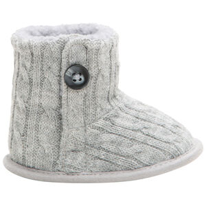 Botas de punto con trenzas y forro cálido para niño 