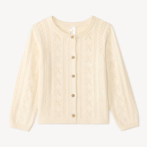 Chaqueta de punto calada para niña bebé 