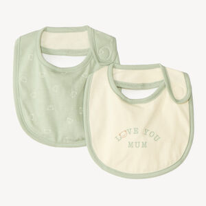 Lote de 2 baberos con diseño de oso para bebé niño. 