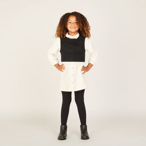 Robe chemise manches longues 2 en 1 pour fille  Main Robe chemise manches longues 2 en 1 pour fille
