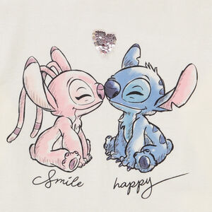 Camiseta de manga larga con lentejuelas mágicas Stitch & Angel Disney para niña 
