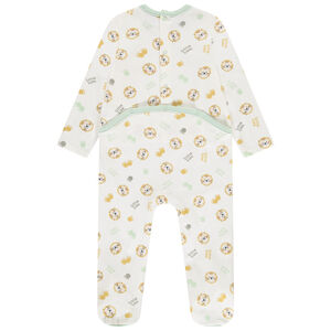 Lote de 3 peleles con motivos de león para bebé niño con aperturas diferentes según la edad 