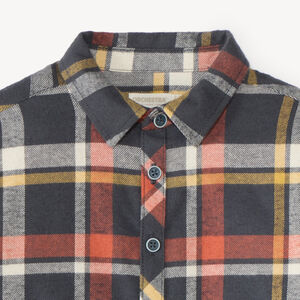 Camisa de franela de niño de manga larga a cuadros 