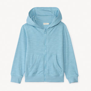 Chaleco de felpa liso con capucha para niño 