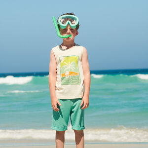 Playera de jersey con estampado para niño 