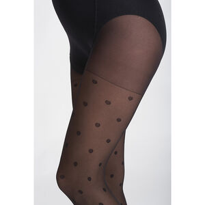 Medias finas de embarazo con estampado de lunares 30 deniers 