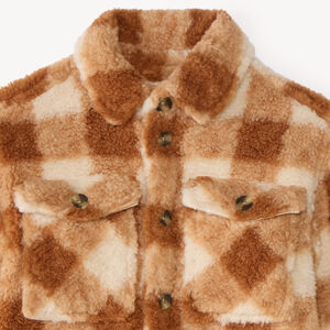 Camisa de niño de sherpa a cuadros. 