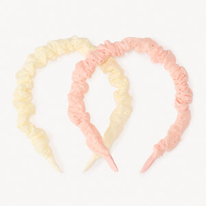 Juego de 2 diademas de bordado inglés para niña 