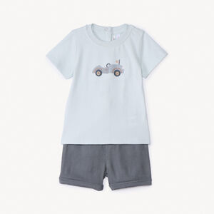 Conjunto de 2 piezas con pantalones cortos para bebé niño 