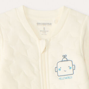 Pijamas de bebé niño con cremallera acolchados con motivos de estrellas 