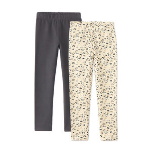 Conjunto de 2 leggins de felpa para niña 