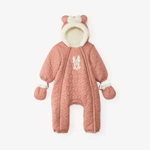 Buzo acolchado de Minnie para niña con capucha y lazo 
