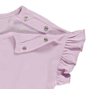 Camiseta de manga corta de punto con estampado de Mickey Disney para bebé niña 